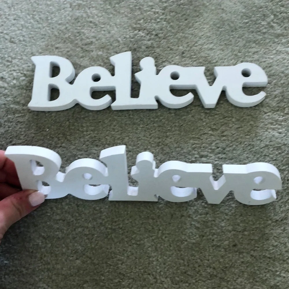 “BELIEVE” Wooden Wall Art/Accent